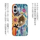 【TPU】赤ワイン　大漁旗スマホケース　カワハギ