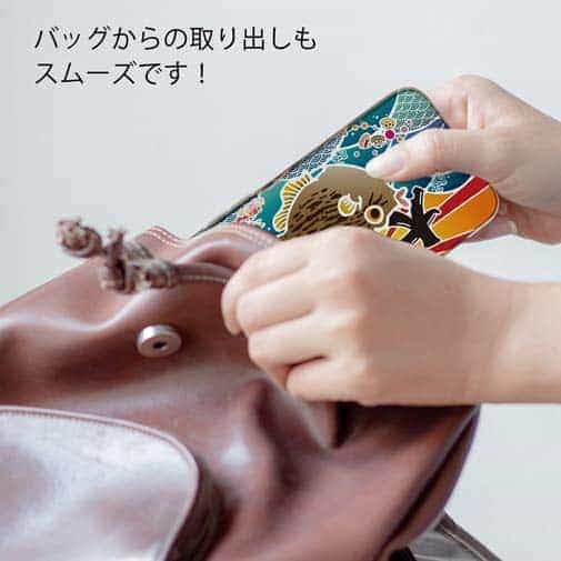 【TPU】赤ワイン　大漁旗スマホケース　カワハギ