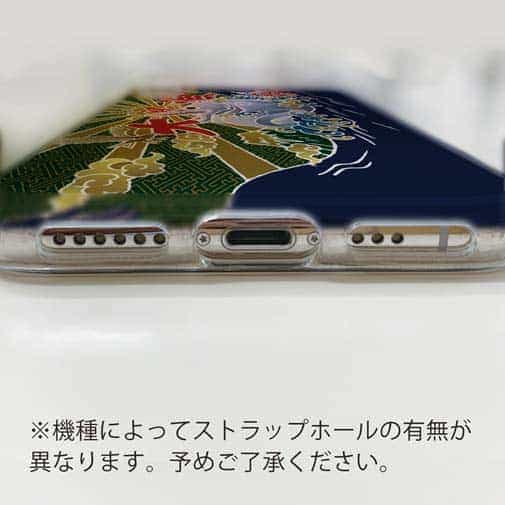 【TPU】赤ワイン　大漁旗スマホケース　タチウオ