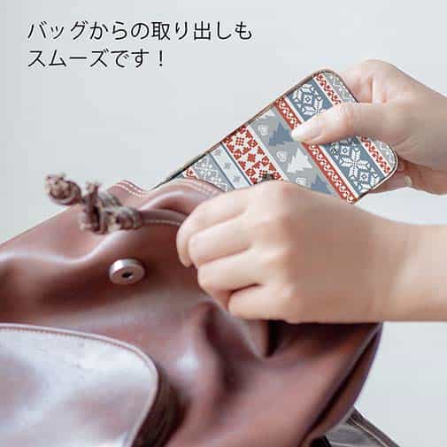 【TPU】ノルディック柄 ブルー&レッド2