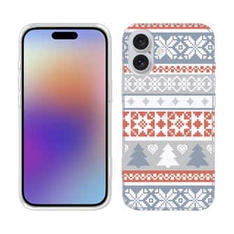 【TPU】ノルディック柄 ブルー&レッド2