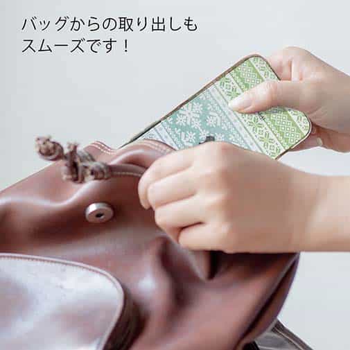 【TPU】ノルディック柄 ライムグラデ