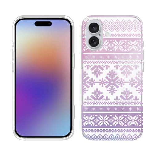 【TPU】ノルディック柄 レッド&ブルー