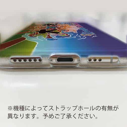 【TPU】さかな芸人ハットリ×赤ワイン　大漁旗スマホケース　マアジ