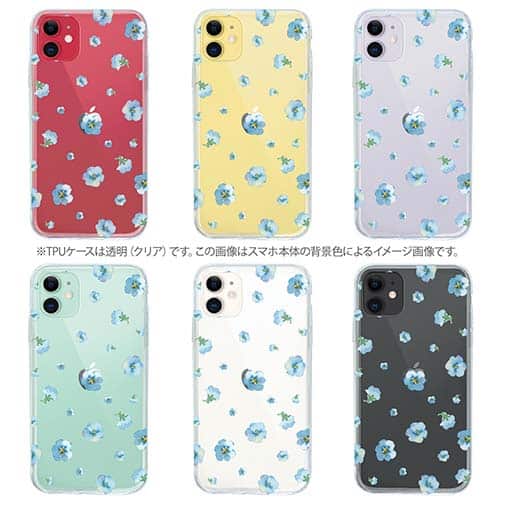 【TPU】ブルーの花のシームレスパターン