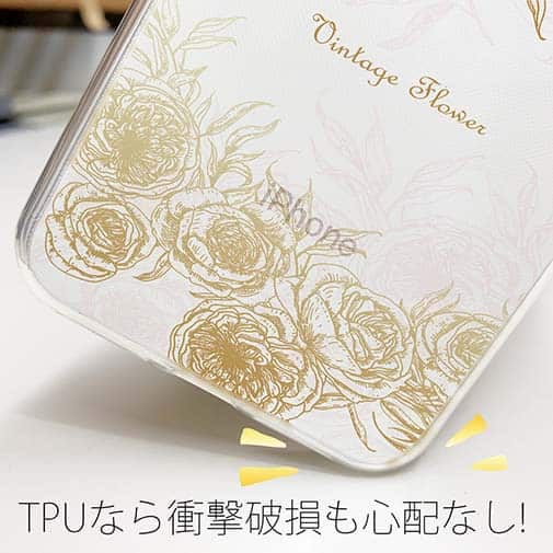 【TPU】ビンテージFlowerゴールド
