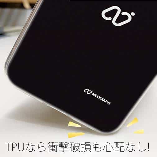 【透明型（TPU）】ロゴ・ブラック