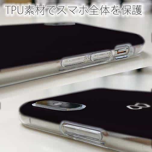【透明型（TPU）】ロゴ・ブラック