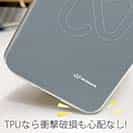 【透明型（TPU）】ロゴ（大）・グレー