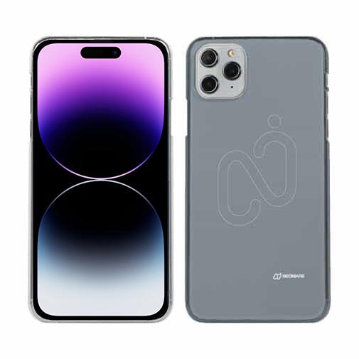 【透明型（TPU）】ロゴ（大）・グレー