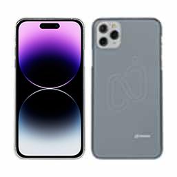 【透明型（TPU）】ロゴ（大）・グレー