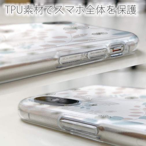 【TPU】春花＆夏花 ブルー＆ベージュ