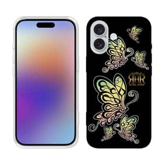 【ROMI HIME】【TPU】蝶　トライバル　オーロラ　ブラック