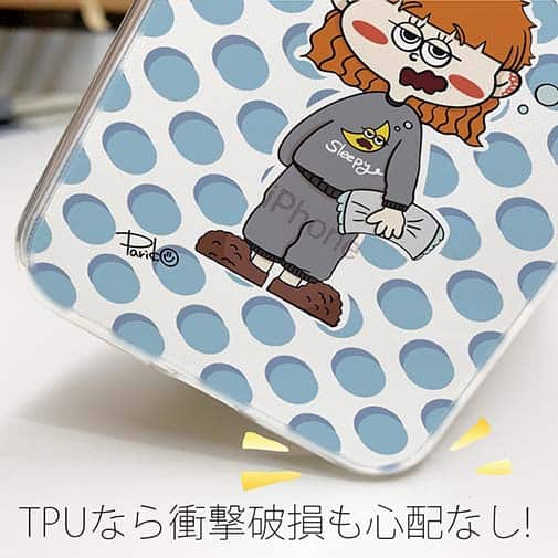 【Pariko】【TPUケース】眠い朝 アメコミ