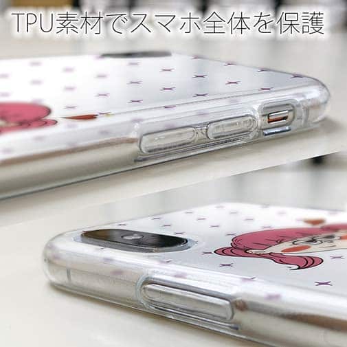 【Pariko】【TPUケース】恋する女の子(白) アメコミ