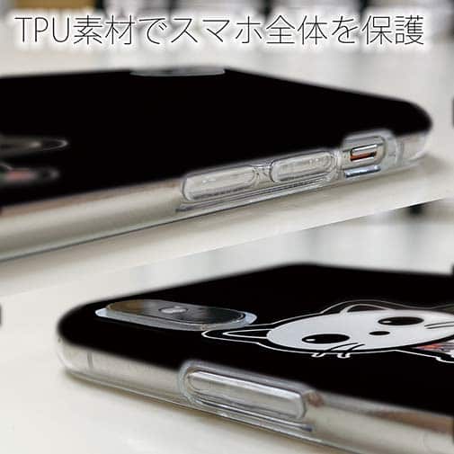 【TPU】【彫姫】TATTOO HURTS 猫（ブラック）　和彫りデザイン