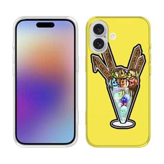 【TPU】【彫姫】ドクロパフェ？（イエロー）　和彫りデザイン