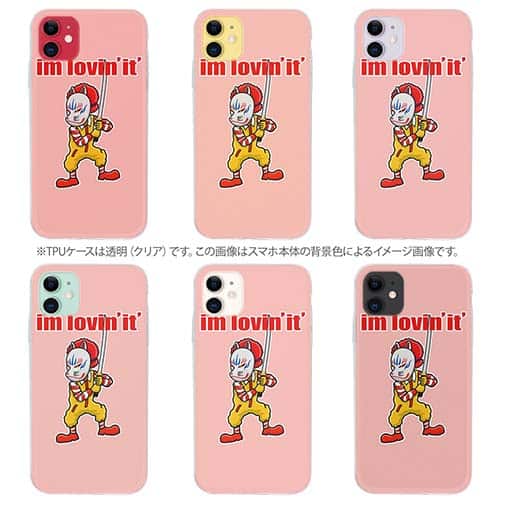 【TPU】【彫姫】I'm lovin'it（ピンク）　和彫りデザイン