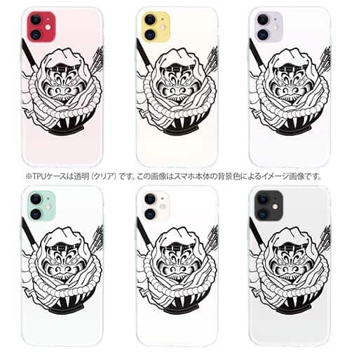 【TPU】【彫姫】弁慶達磨（ホワイト）