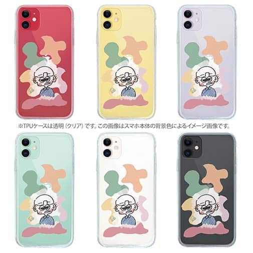 【Pariko】【TPUケース】ステッカー風カラフル男の子ver