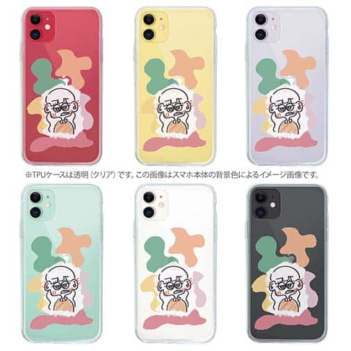 【Pariko】【TPUケース】ステッカー風カラフル女の子ver