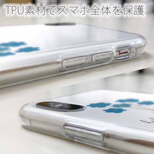 【TPU】北欧デザイン 青い花