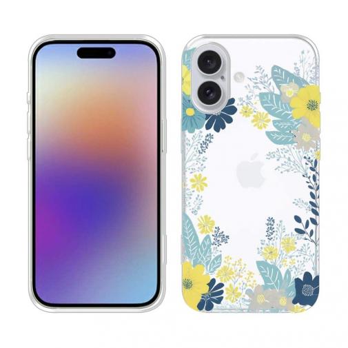 【TPU】北欧デザイン グリーン＆イエロー