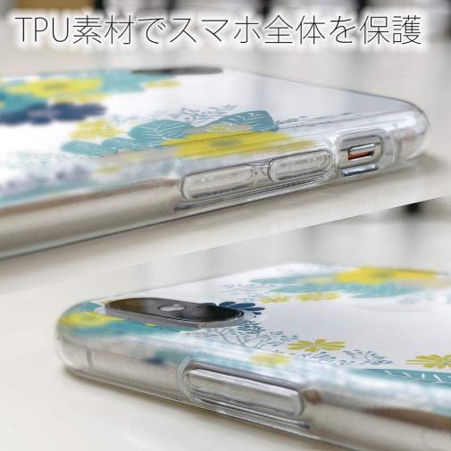 【TPU】北欧デザイン グリーン＆イエロー