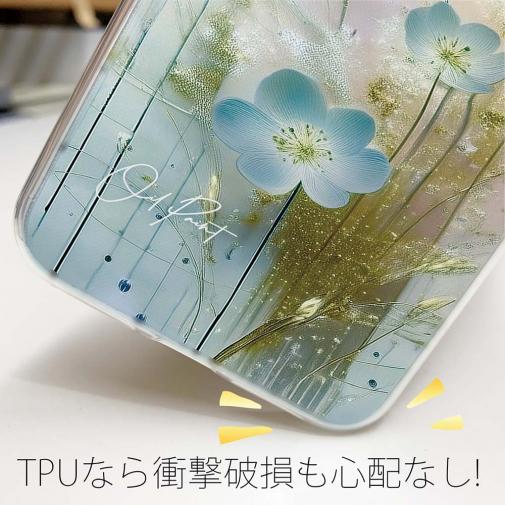 【TPU】オイルペイント 青い花