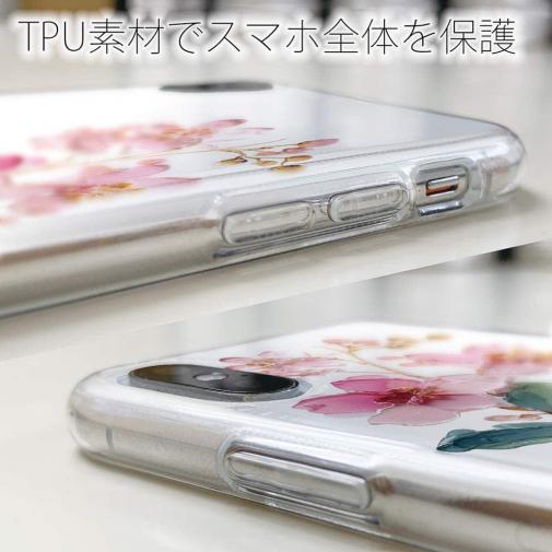 【TPU】日本の花画風 ピンク