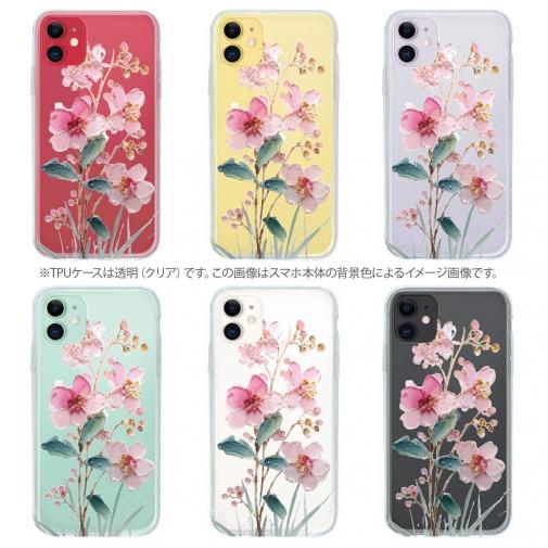 【TPU】日本の花画風 ピンク