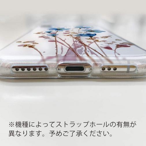 【TPU】日本の花画風 ブルー