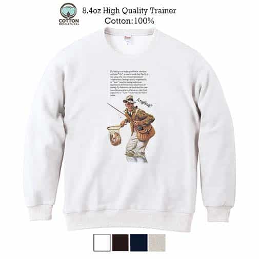 【トレーナー】フライフィッシング 8.4oz Cotton:100%