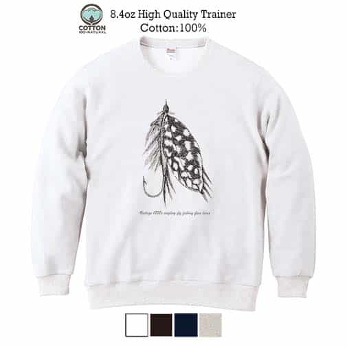 【トレーナー】Vintage 1800s angling fly fishing 8.4oz Cotton:100%