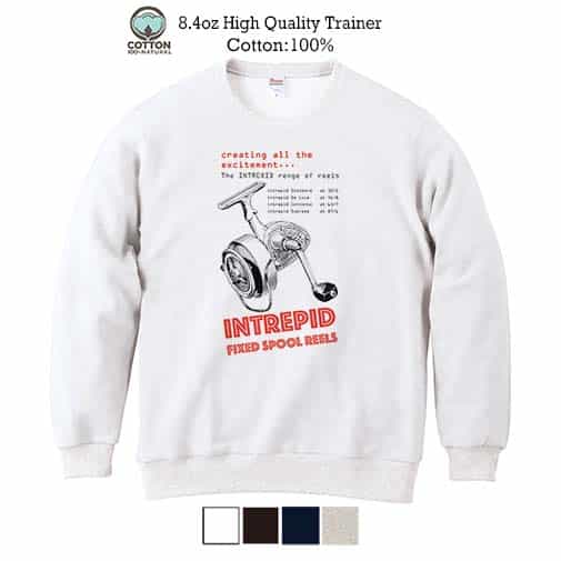 【トレーナー】固定式スプールのリール発売! 8.4oz Cotton:100%