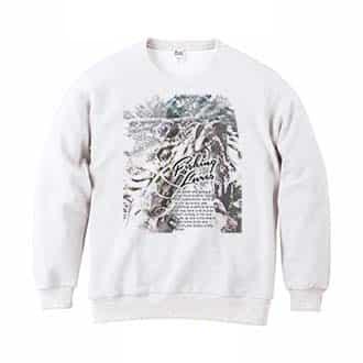 【トレーナー】ブラックバスのバイト　ペイント風　モノトーン 8.4oz Cotton:100%