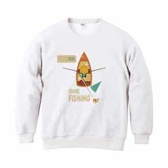 【トレーナー】ボート釣りに行く!　GONE FISHING 8.4oz Cotton:100%