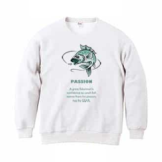 【トレーナー】釣りに対する情熱! 8.4oz Cotton:100%