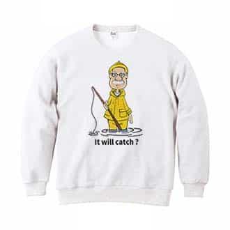 【トレーナー】釣れるかな? 8.4oz Cotton:100%