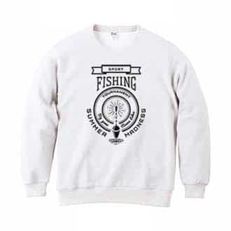 【トレーナー】釣りエンブレム 8.4oz Cotton:100%