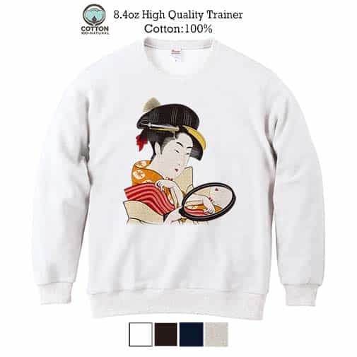 【トレーナー】浮世絵　美人絵　その1 8.4oz Cotton:100%