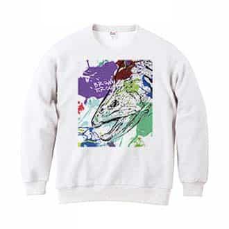 【トレーナー】ブラウントラウト　ペンキペイント 8.4oz Cotton:100%