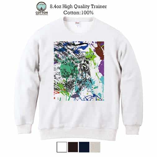 【トレーナー】カワハギ　ペンキペイント 8.4oz Cotton:100%