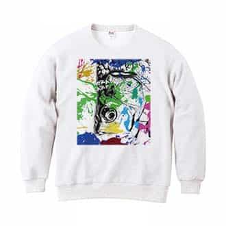 【トレーナー】ヘラブナ　ペンキペイント 8.4oz Cotton:100%