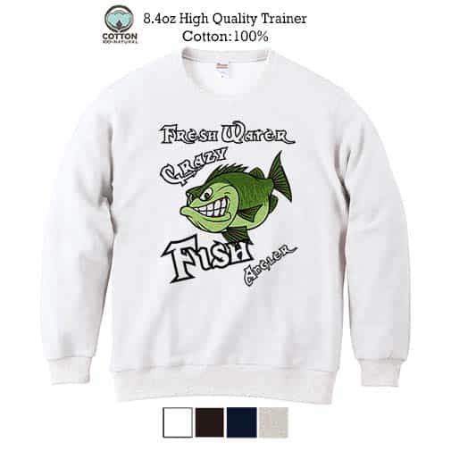 【トレーナー】クレイジーバス　落書き風 8.4oz Cotton:100%