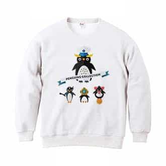 【トレーナー】コミカルなペンギンたち 8.4oz Cotton:100%