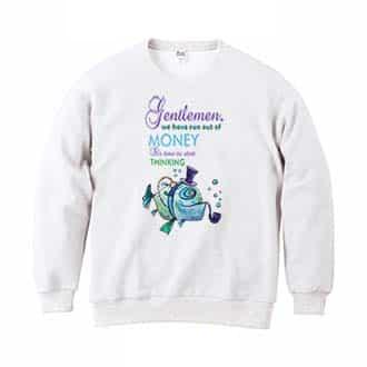 【トレーナー】ジェントルマンなら常に考えろ! 8.4oz Cotton:100%