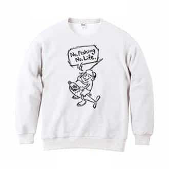 【トレーナー】【釣りざんまい】ルアーに乗ったアングラー 8.4oz Cotton:100%