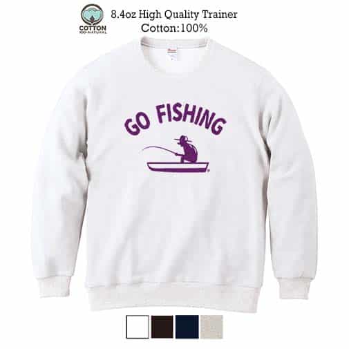 【トレーナー】【釣りざんまい】ボートでぼーっと釣りざんまい 8.4oz Cotton:100%