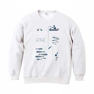 【トレーナー】【釣りざんまい】のんびりと釣りを楽しむ 8.4oz Cotton:100%